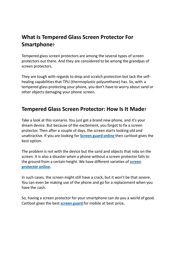 what is tempered glass screen protector