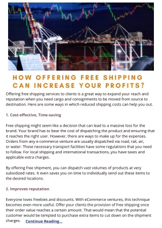 How Offering Free Shipping Can Increase Your Profits?