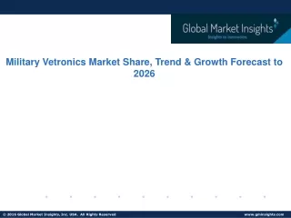 Military Vetronics Market 2020-2026; Growth Forecast & Industry Share Report