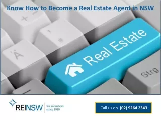 Know How to Become a Real Estate Agent in NSW