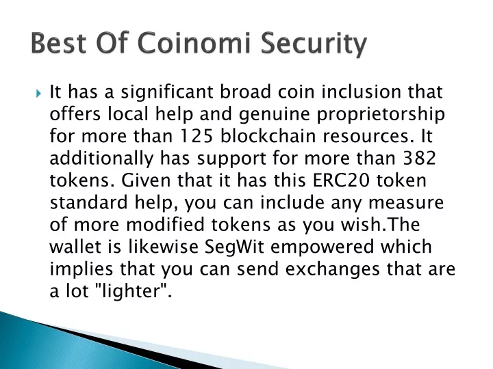 best of coinomi security