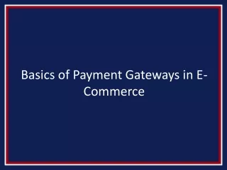 basics of payment gateways in e commerce