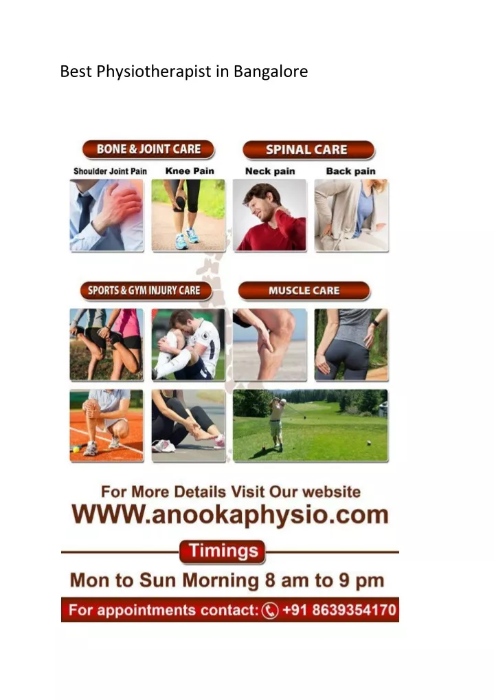best physiotherapist in bangalore