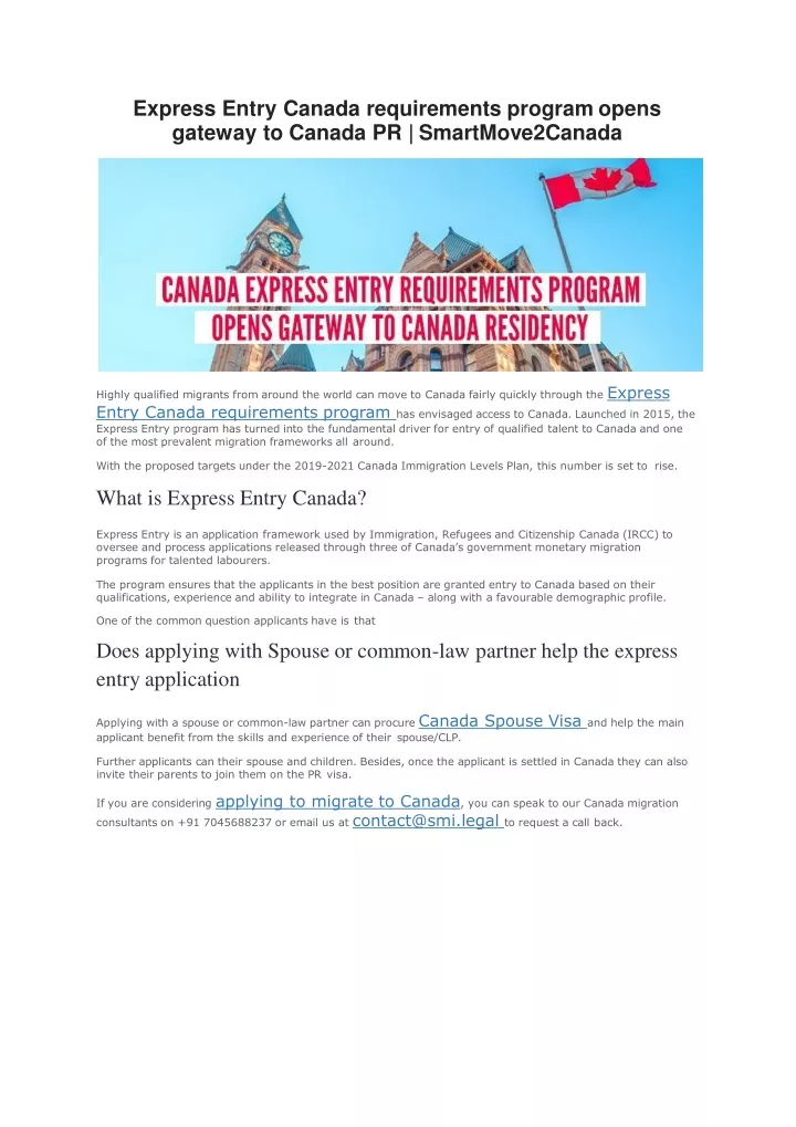 express entry canada requirements program opens