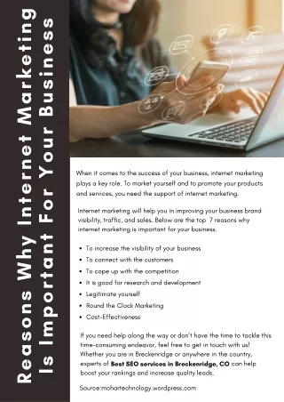 reasons why internet marketing
