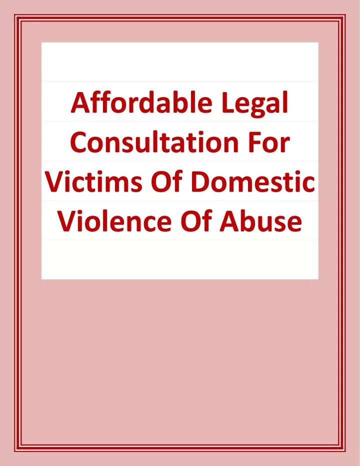 affordable legal consultation for victims