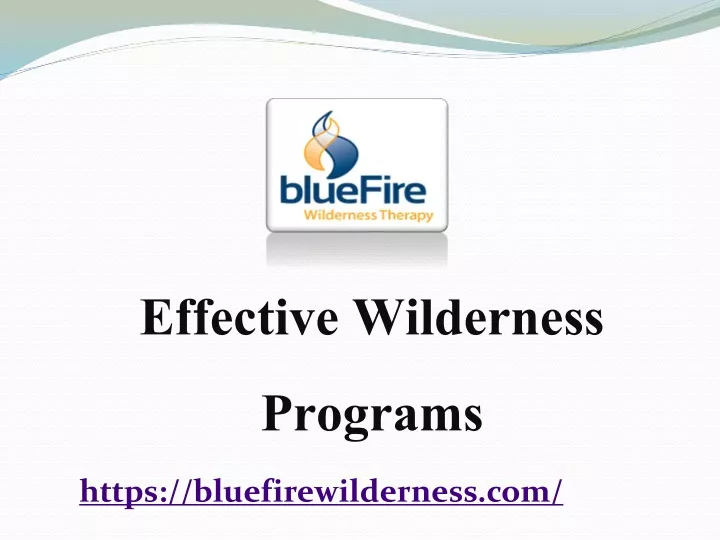 effective wilderness programs