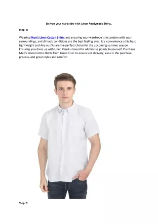 Men's Linen Cotton Shirts - linencrust