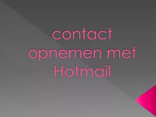 Hotmail contact