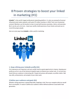 8 proven strategies to boost your linked