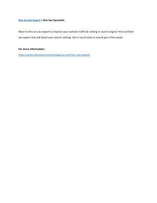 hire an seo expert hire seo specialist