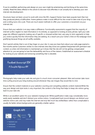 if you re unskilled performing web design on your