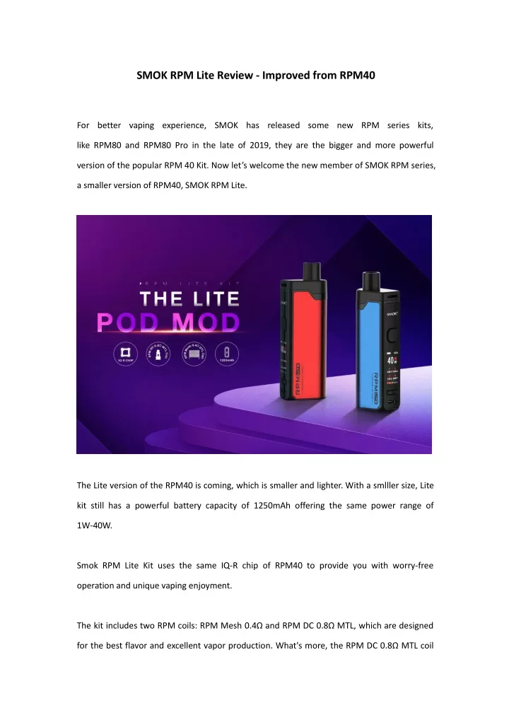 smok rpm lite review improved from rpm40