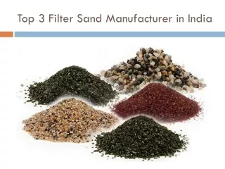 Top 3 Sand Filter Media Manufacturer in India