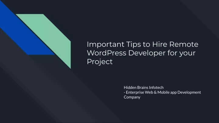 important tips to hire remote wordpress developer