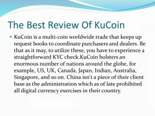 the best review of kucoin
