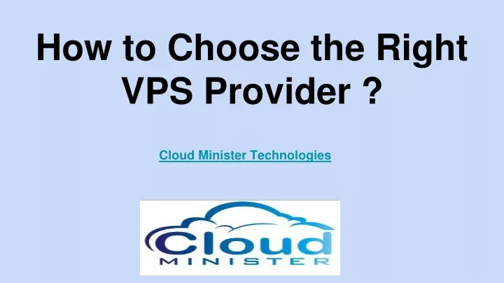 how to choose the right vps provider
