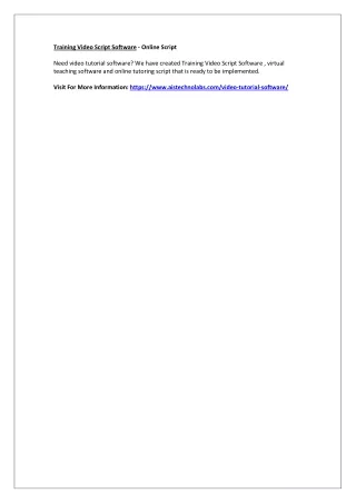 training video script software online script