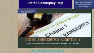 Chapter 7 bankruptcy same day Pleasant Ridge