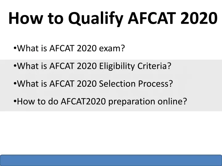 how to qualify afcat 2020