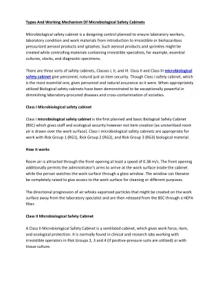 types and working mechanism of microbiological