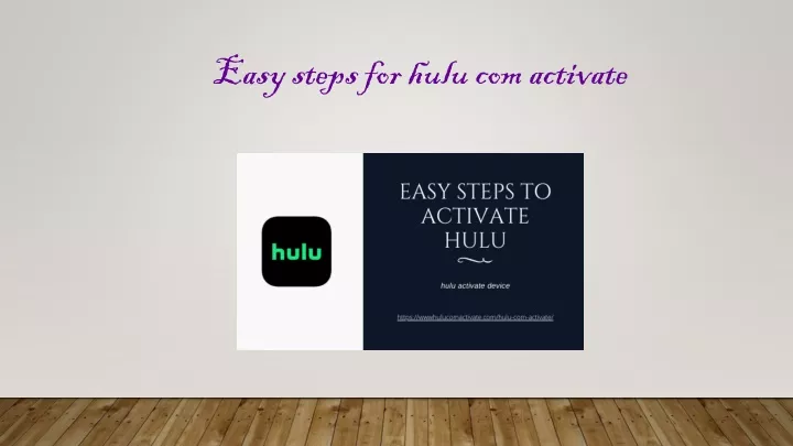 easy steps for hulu com activate
