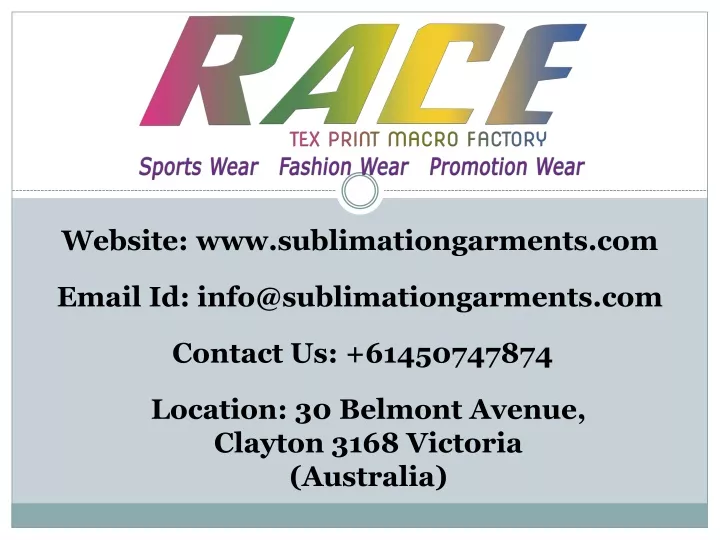 website www sublimationgarments com