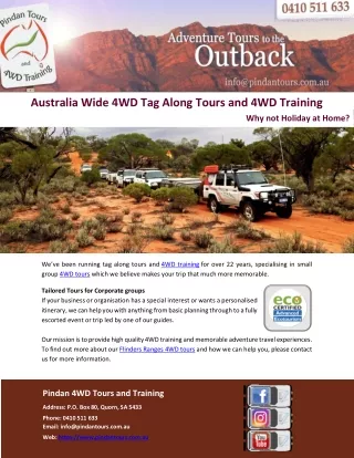 Australia Wide 4WD Tag Along Tours and 4WD Training