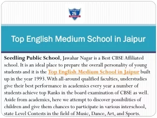 top english medium school in jaipur