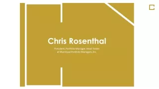 Chris David Rosenthal - Provides Consultation in Project Management