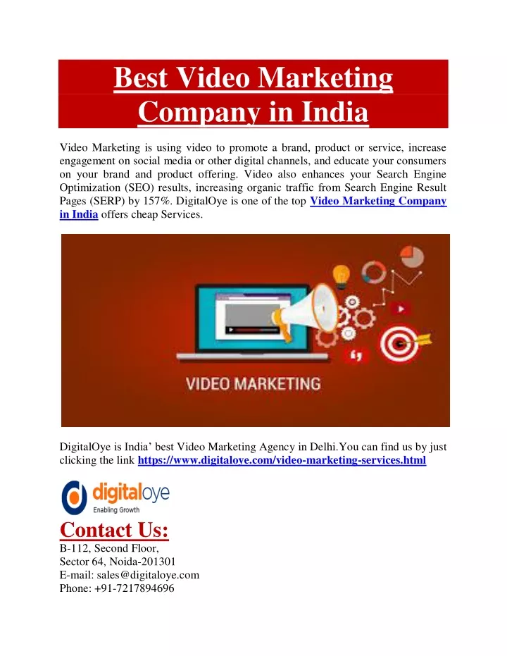 best video marketing company in india