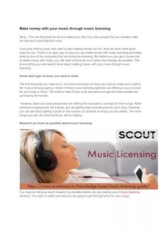 make money with your music through music