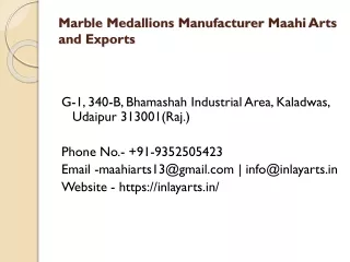 Marble Medallions Manufacturer Maahi Arts and Exports