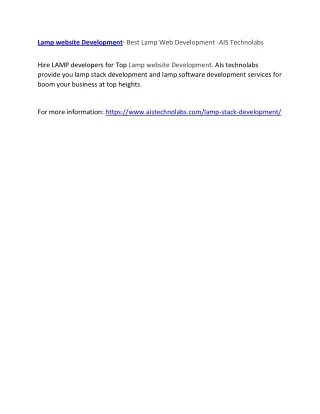 lamp website development best lamp