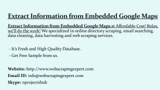 extract information from embedded google maps