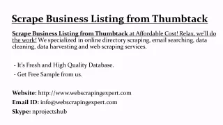 scrape business listing from thumbtack
