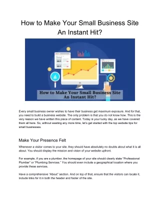 how to make your small business site an instant