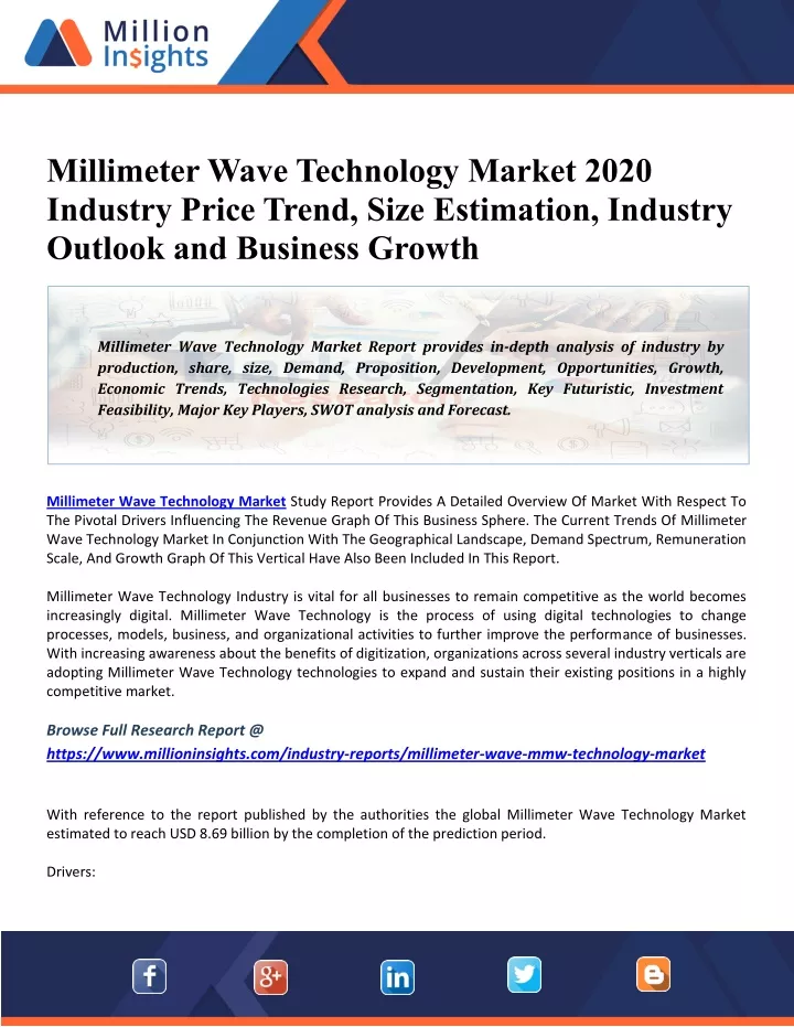 millimeter wave technology market 2020 industry