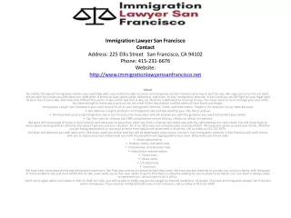 Immigration Lawyer San Francisco
