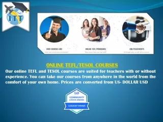 Online TEFL/TESOL Courses - TEFL and TESOL certificate PPT