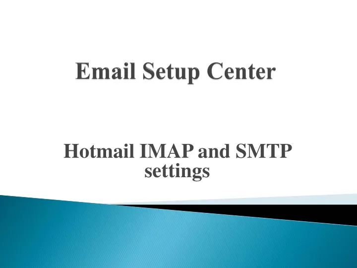 email setup center