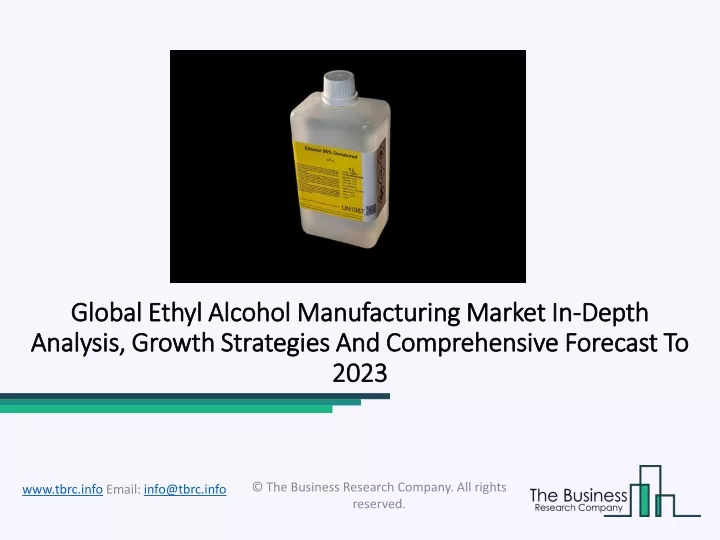 global ethyl alcohol manufacturing market global