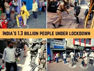 India's 1.3 billion people under lockdown