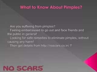 What to Know About Pimples?