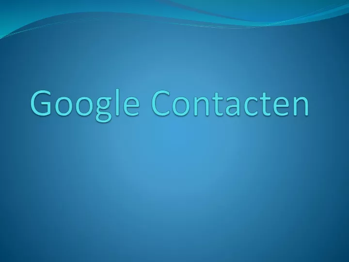 google contacten