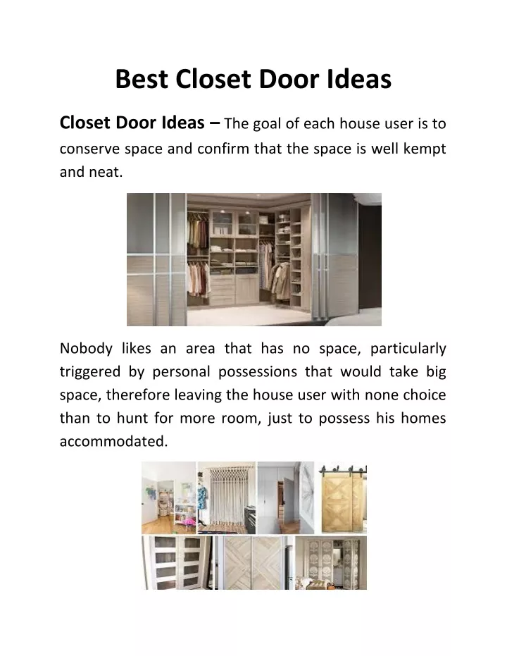 best closet door ideas