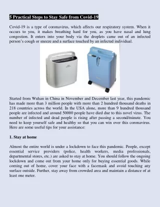 5 practical steps to stay safe from covid