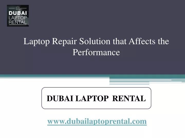 laptop repair solution that affects the performance