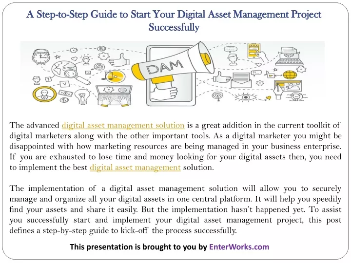 a step to step guide to start your digital asset