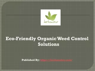 Eco-Friendly Organic Weed Control Solutions